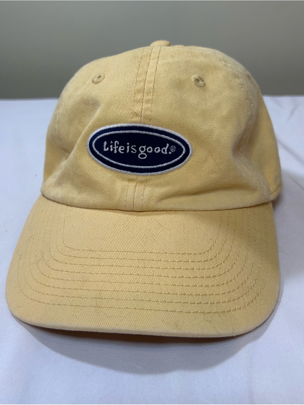 Life Is Good Mustard Yellow Cotton Baseball Hat